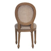 Sofia Upholstered Rattan Balloon Dining Chair Smoked Oak picture from the back