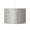 Soft Grey Velvet Drum Lamp Shade 30 cm