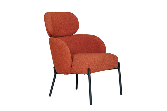 Rust accent chair Solas design for living rooms
