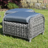 Sorrento Bistro Garden Table & Chairs Set close view picture of the cusioned footstool