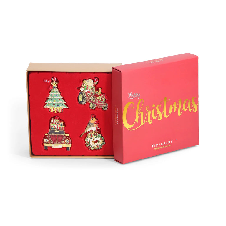Sparkle Set of 4 Christmas Decorations