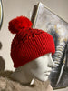Sparkling Pom Pom Hat Hot Red life style picture