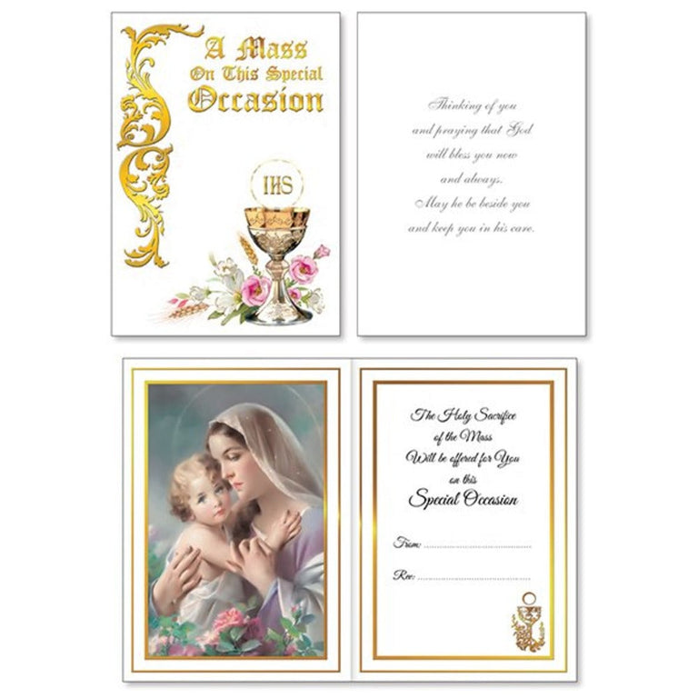 Special Occasion Parchment Card Madonna and Child