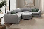 Modern Fabric Corner Sofa: Spencer Arm Sectional Grey RHF
