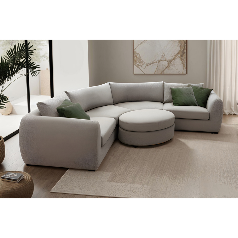Spencer Corner Double Wedge Sofa Natural - Modular Corner Sofa Collection