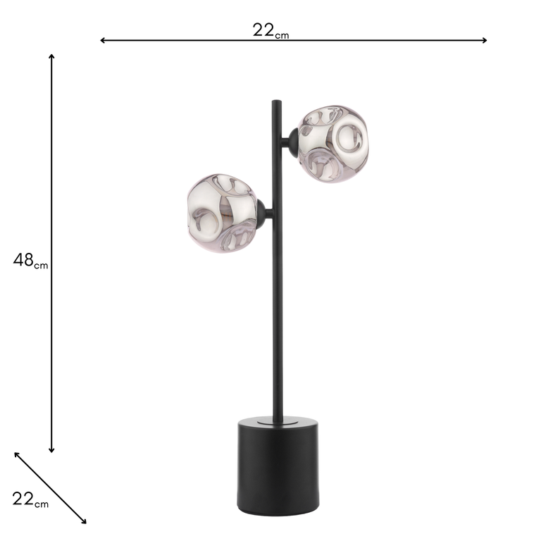 Spiral 2 Light Table Lamp Black- Modern Lighting Collection