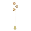 Elegant lighting Spiral 3 Light Floor Lamp with champagne dimpled glass

