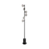 Spiral 6 Light Floor Lamp Matt Black With Closed Organic Smoked Glass picture on the white background
