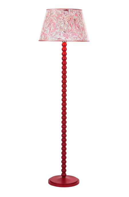 Spool Floor Lamp Red