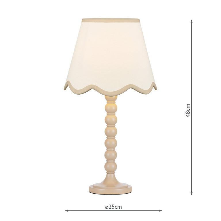 Spool Table Lamp With Poma Shade Taupe - Table Lamp Collection