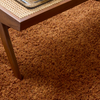 Brink & Campman Sprout Plain Rug Burnt Tangerine made in a bright terracotta color shade