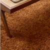 Brink & Campman Sprout Plain Rug Terracotta top-up view picture of the shaggy design
