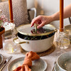 Stellar Cast Light Clay 24 cm Casserole serving at the table