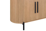 Stockholm 4 Door Curved Sideboard close view picture of the curved deign