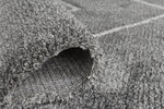 Storm 972 Geometric Rug Grey close view picture of the rug backing