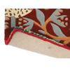 Morris & Co Strawberry Thief Floral Rug Crimson with a cotton and latex backing