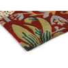 Morris & Co Strawberry Thief Floral Rug Crimson hand-tufted rug with a cut pile
