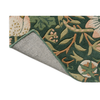 Morris & Co Strawberry Thief Floral Rug Forest with a cotton and latex backing