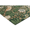Morris & Co Strawberry Thief Floral Rug Forest hand-tufted rug with a cut pile