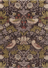 Morris & Co Strawberry Thief Floral Rug Grape: picture of the rug's floral design