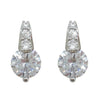 Tipperary Crystal Stud Earrings With Pave Bale with crystal diamonds