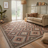 Concept Looms Sumac Rug SUM101 Brown Rust lifestyle picture in the living room