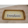 Decorative wooden tray with sunshine message