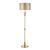 Sylvester Floor Lamp Antique Brass and Glass with Taupe Shade side view