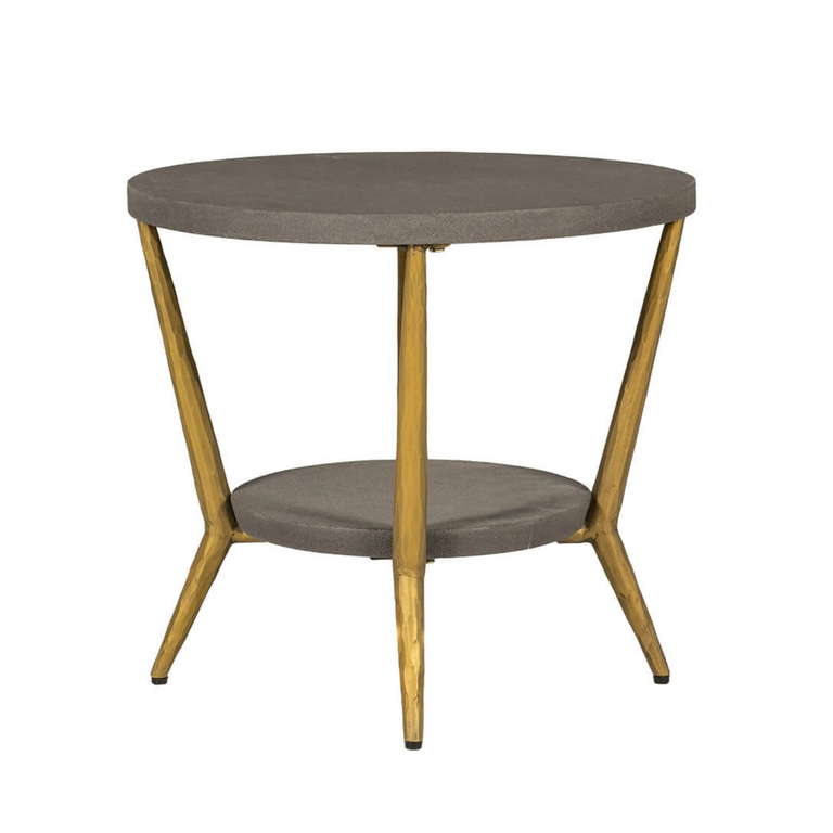 Tabitha Lamp Table Round Grey