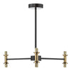 Contemporary chandelier lighting in bronze and black – Takara 6 Light Pendant

