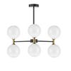 Designer chandelier lighting for kitchens – Takara 6 Light Pendant

