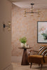 Takara 6 Light Semi-Flush Black and Bronze/Twisted Amber Glass perfect for modern interiors