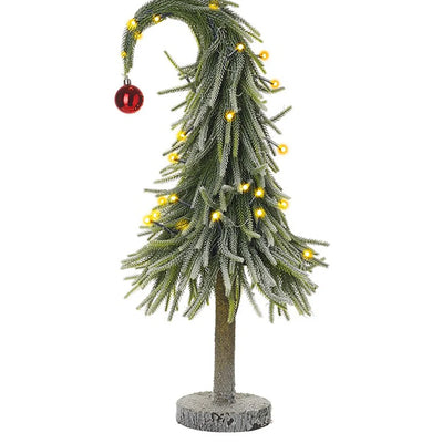 Tall Light Up Bending Chrismas Tree