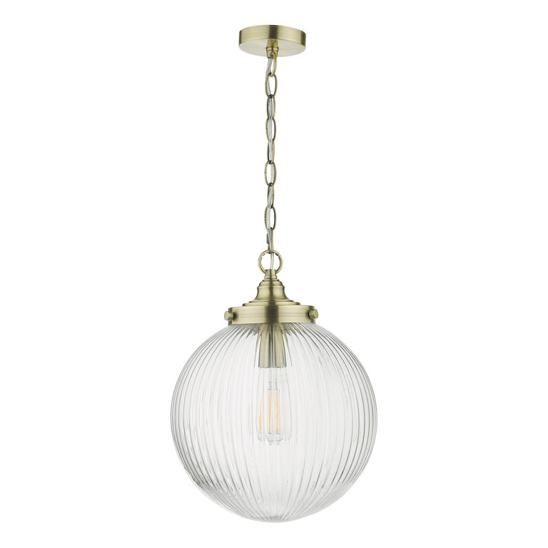 Tamara 1 Light Single Pendant Antique Brass