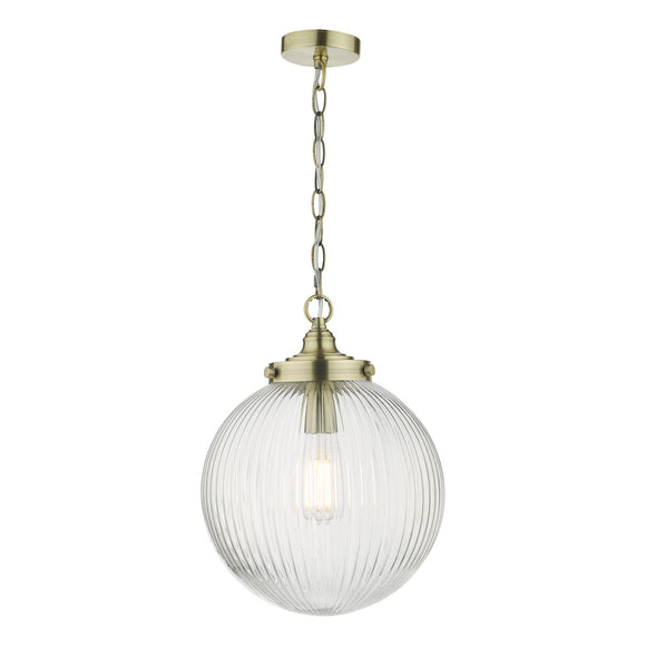 Elegant pendant with antique brass finish – Tamara 1 Light Single Pendant