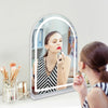 Vanity mirror with luxurious white finish.