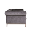 Sleek grey upholstery for modern appeal.