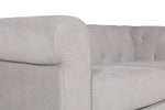 "Natural three seater sofa with soft upholstery"
