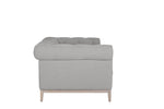 "Elegant three seater fabric couch in natural"
