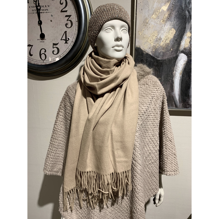 Taupe Scarf – Soft Oversized Brown Scarf | Elegant Gift for Her
