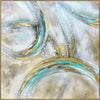 Teal & Gold Framed Abstract Art