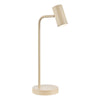 Thierry Desk Lamp Matt Taupe picture with switched on light