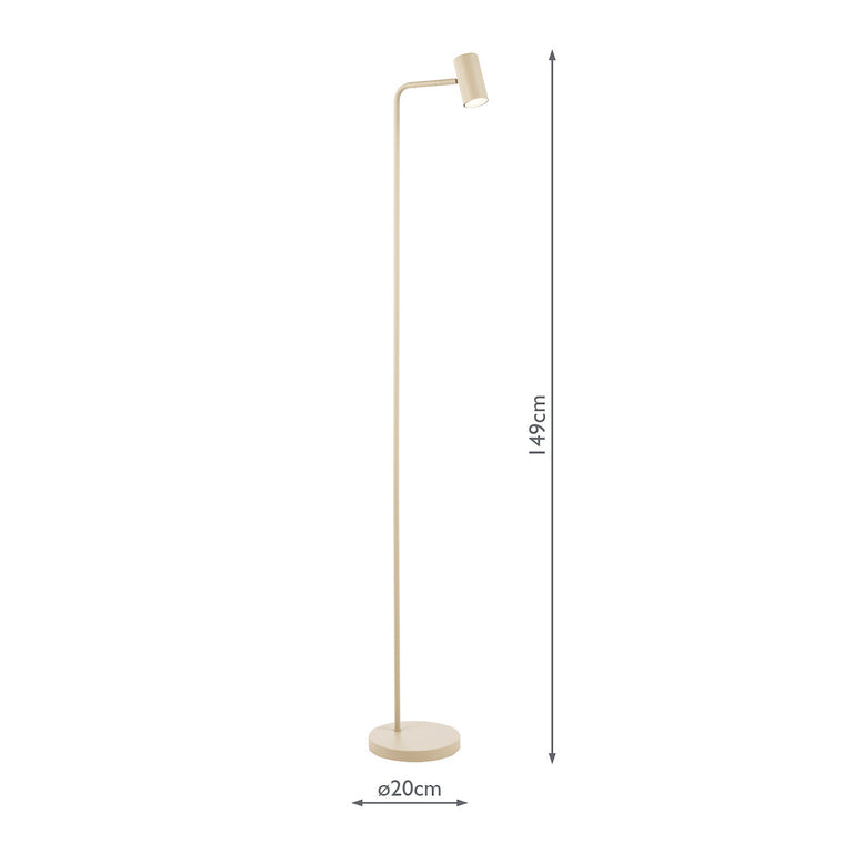 Thierry Task Floor Lamp Matt Taupe - Home Lighting