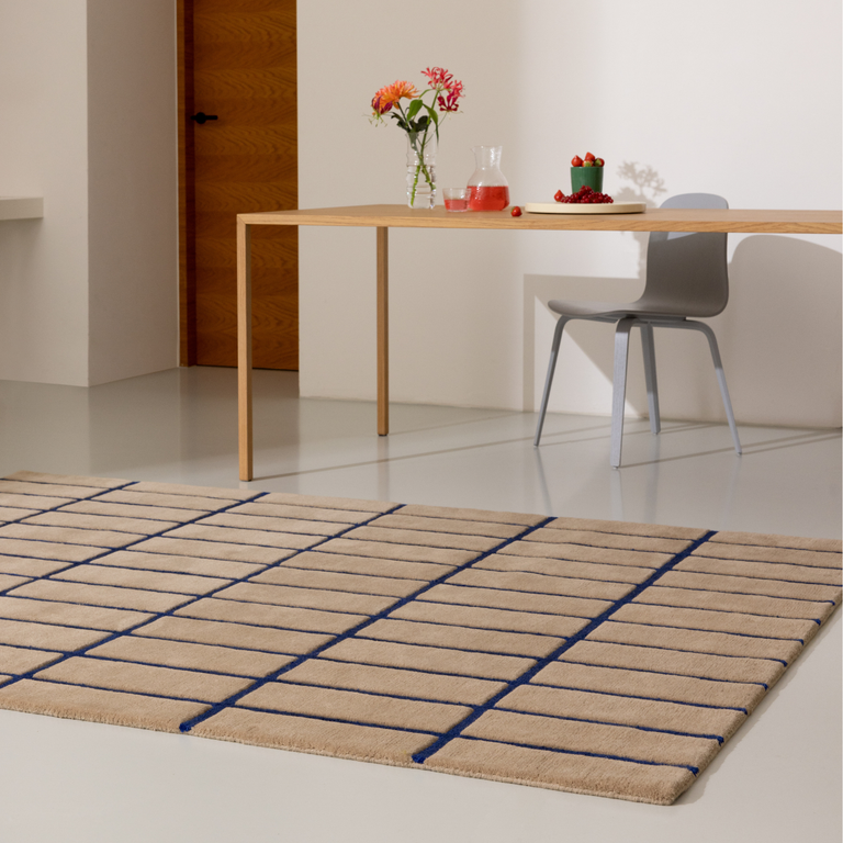 Marimekko Tiiliskivi Geometric Rug Bright Blue