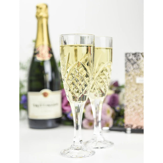 Tipperary Crystal Belvedere Set Six Champagne Flute