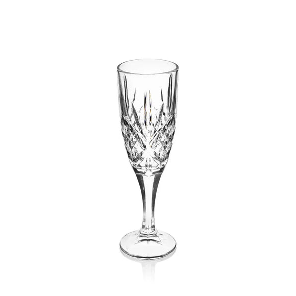 Tipperary Crystal Bevledere Set Six Champagne Flute