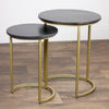 Tiya Nest of 2 Side Tables Dark  large and small accent tables