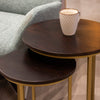 Tiya Nest of 2 Side Tables Dark  close view life style picture