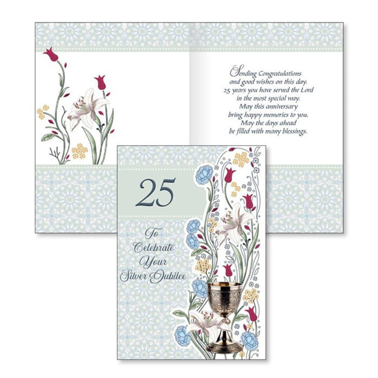 To Celebrate Your Silver Jubilee Card Floral 25