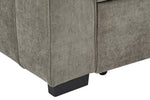 Toby Corner Sofa Bed Grey close view picture of the plastic leg